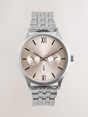 Silver Tone Blush Boyfriend Watch - Image 1 of 6