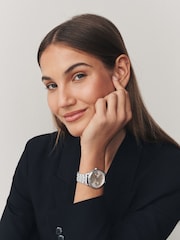 Silver Tone Blush Boyfriend Watch - Image 5 of 6