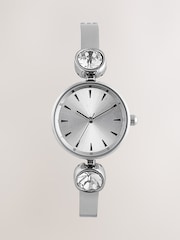 Silver Tone Sparkle Bracelet Watch - Image 3 of 5