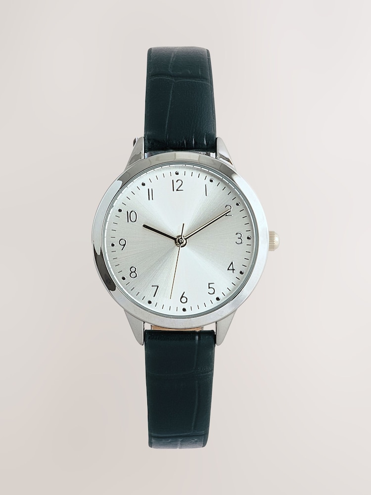 Black Croc Effect Watch - Image 2 of 4