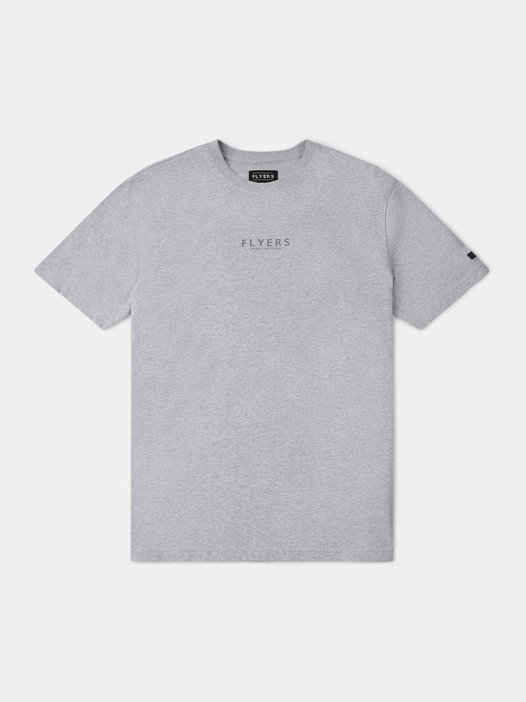 Flyers Mens Grey Print T-Shirt - Image 1 of 3