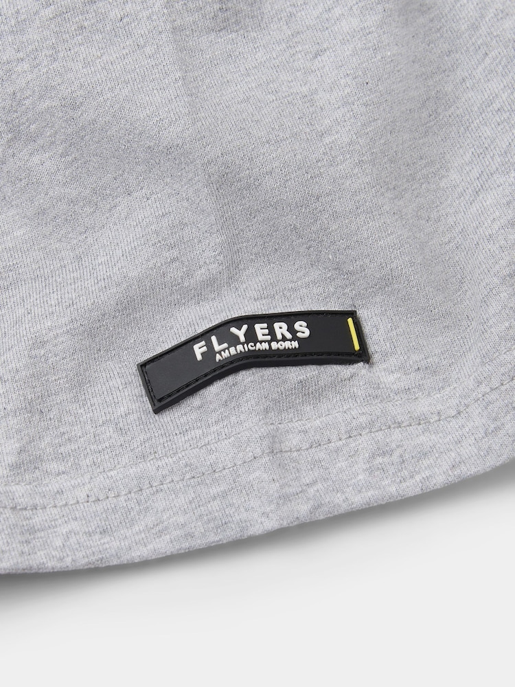 Flyers Mens Grey Print T-Shirt - Image 2 of 3