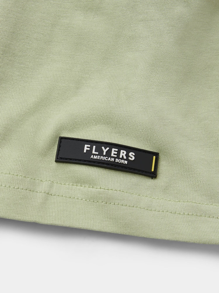 Flyers Mens Green Print T-Shirt - Image 2 of 3