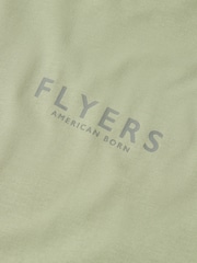 Flyers Mens Green Print T-Shirt - Image 3 of 3