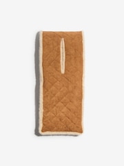 Friends Like These Tan Brown Faux Suede and Fur Reversible Scarf - Image 3 of 5