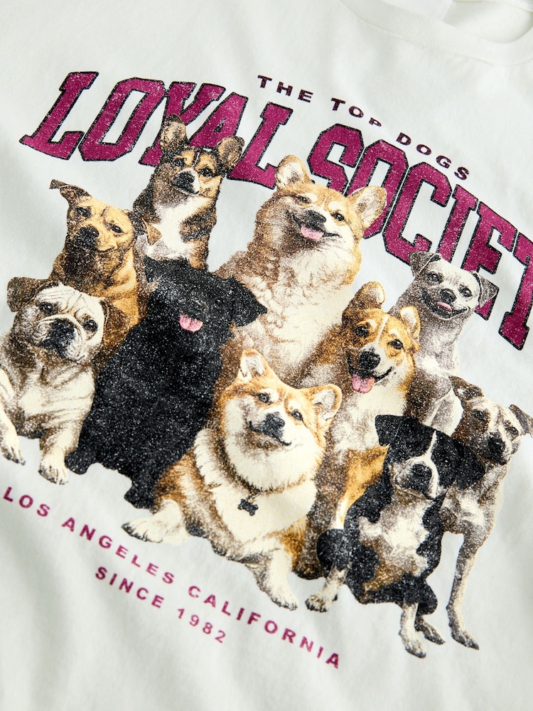 Sage Green Dog Graphic Printed T-Shirt - Image 2 of 3 Sage Green Dog Graphic Printed T-Shirt - Image 2 of 3