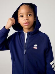 adidas Blue Marvel Spider-Man Little Kids Hoodie - Image 4 of 8