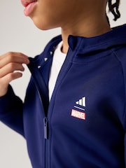 adidas Blue Marvel Spider-Man Little Kids Hoodie - Image 5 of 8