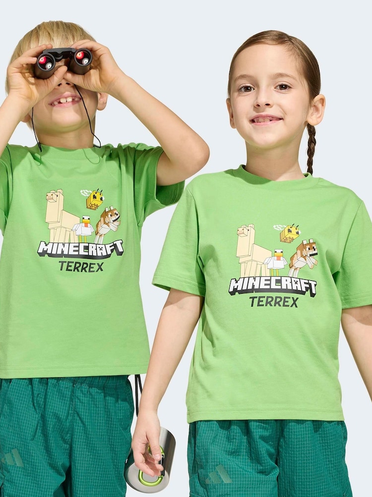 adidas Green Minecraft Terrex T-Shirt - Image 1 of 10