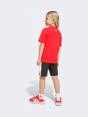 adidas Red Disney Mickey Mouse T-Shirt and Shorts Little Kids Set - Image 2 of 8