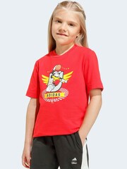 adidas Red Disney Mickey Mouse T-Shirt and Shorts Little Kids Set - Image 5 of 8