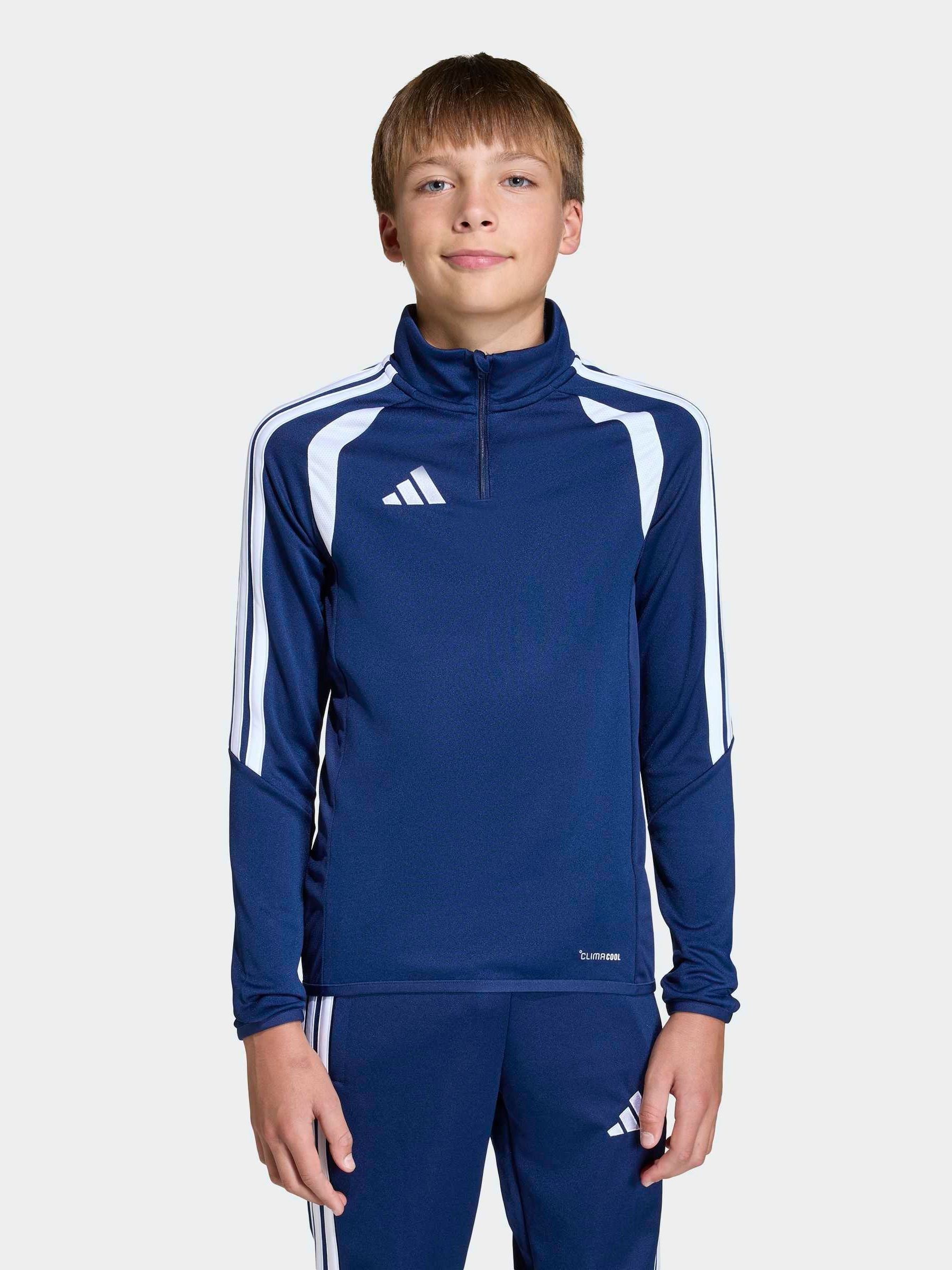Buy adidas Dark Blue Tiro 26 League Quarter Zip Training Top from