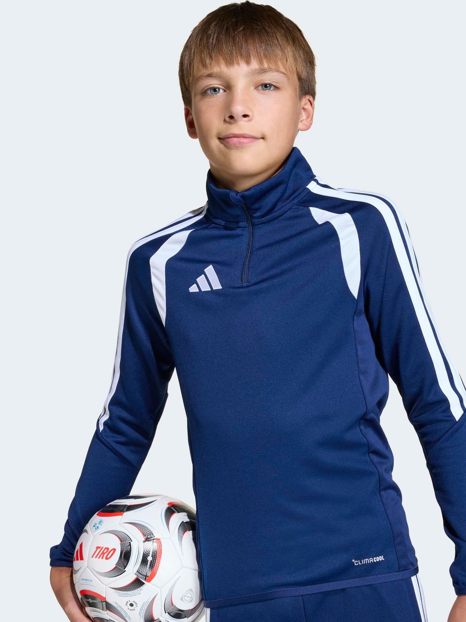 Buy adidas Dark Blue Tiro 26 League Quarter Zip Training Top from