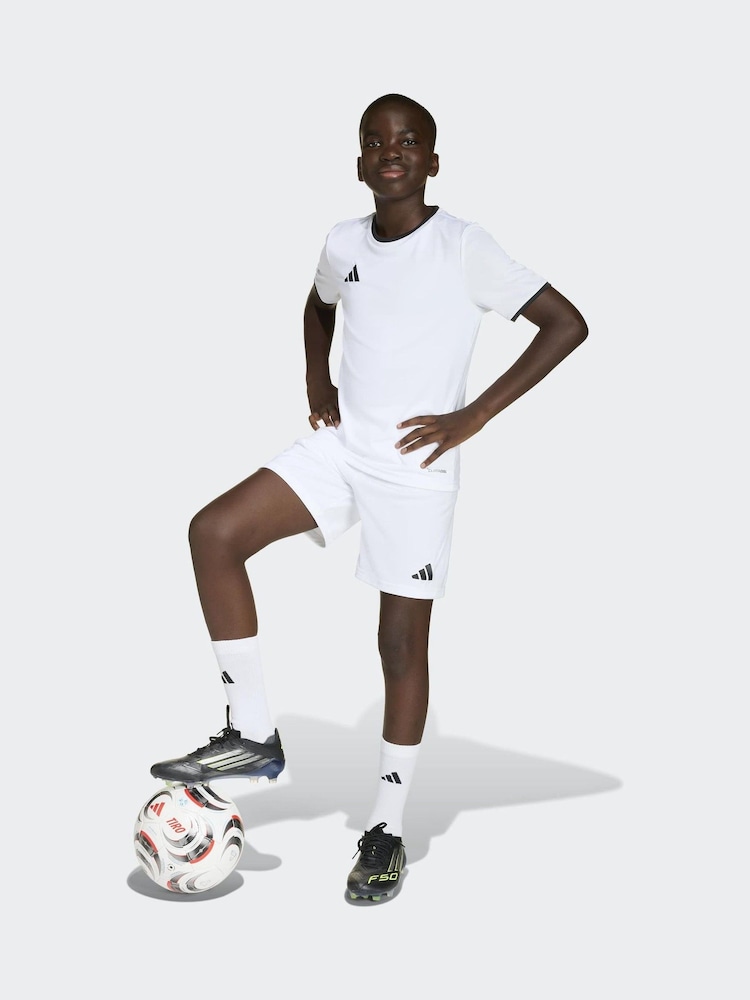 adidas White Entrada 26 Training Shorts - Image 1 of 6