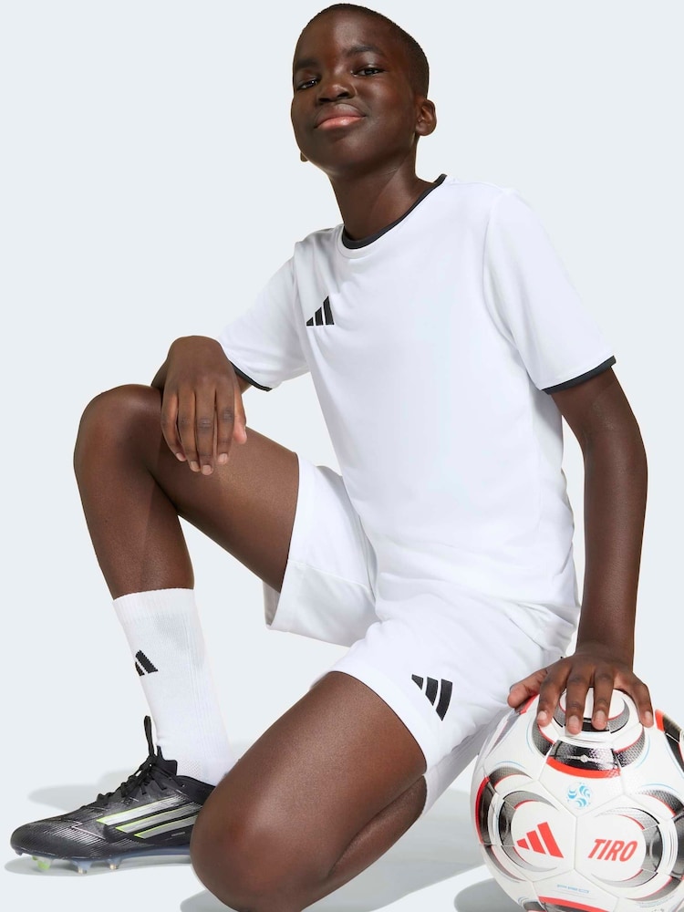 adidas White Entrada 26 Training Shorts - Image 2 of 6