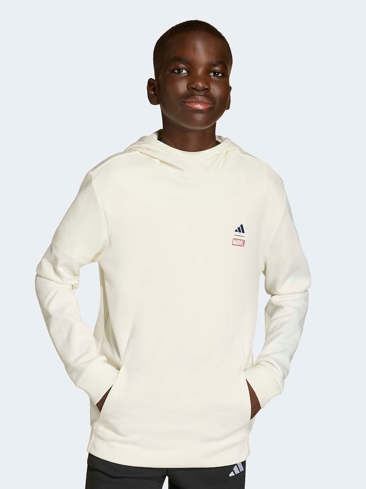 adidas White Marvel Spider-Man Graphic Hoodie - Image 2 of 6