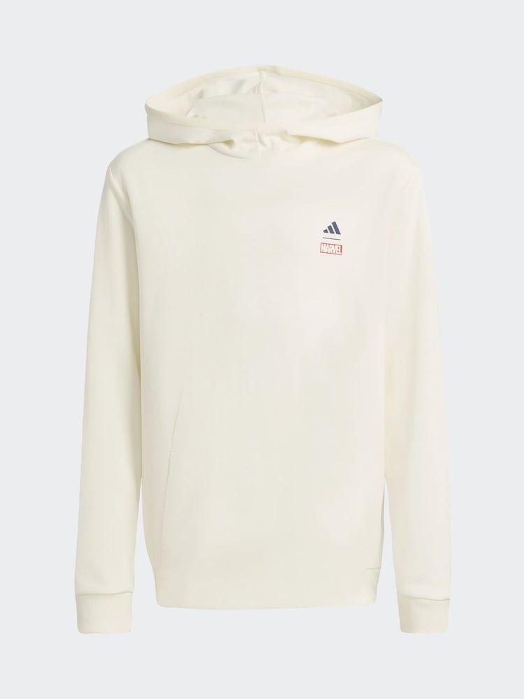 adidas White Marvel Spider-Man Graphic Hoodie - Image 6 of 6