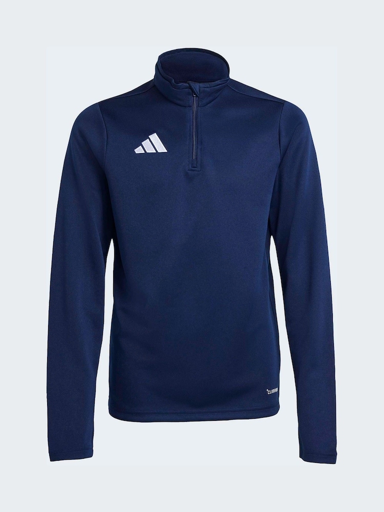 adidas Blue Entrada 26 Quarter Zip Training Top - Image 7 of 7