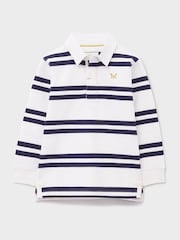 Crew Clothing White Cotton Rugby Sweatshirt - Image 1 of 2