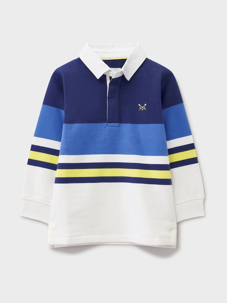 Crew Clothing Blue Cotton Rugby Sweatshirt - Image 1 of 2
