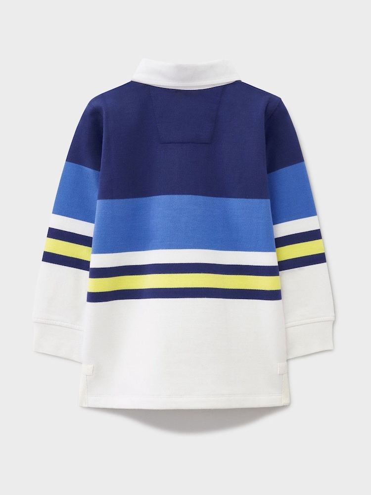 Crew Clothing Blue Cotton Rugby Sweatshirt - Image 2 of 2