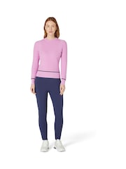 Callaway Apparel Pink Chev Sweater with Tipping - Image 1 of 3