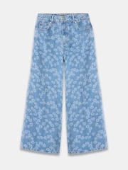 Mint Velvet Blue Mid Floral Print Wide Jeans - Image 7 of 8
