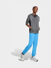 adidas Grey Colourblock Full Zip Hoodie - Image 3 of 6