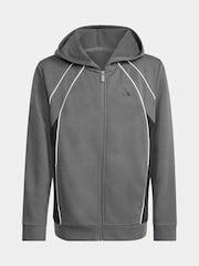adidas Grey Colourblock Full Zip Hoodie - Image 6 of 6