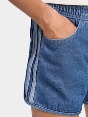 adidas Originals Green Denim Sprinter Shorts - Image 5 of 6