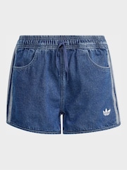 adidas Originals Green Denim Sprinter Shorts - Image 6 of 6