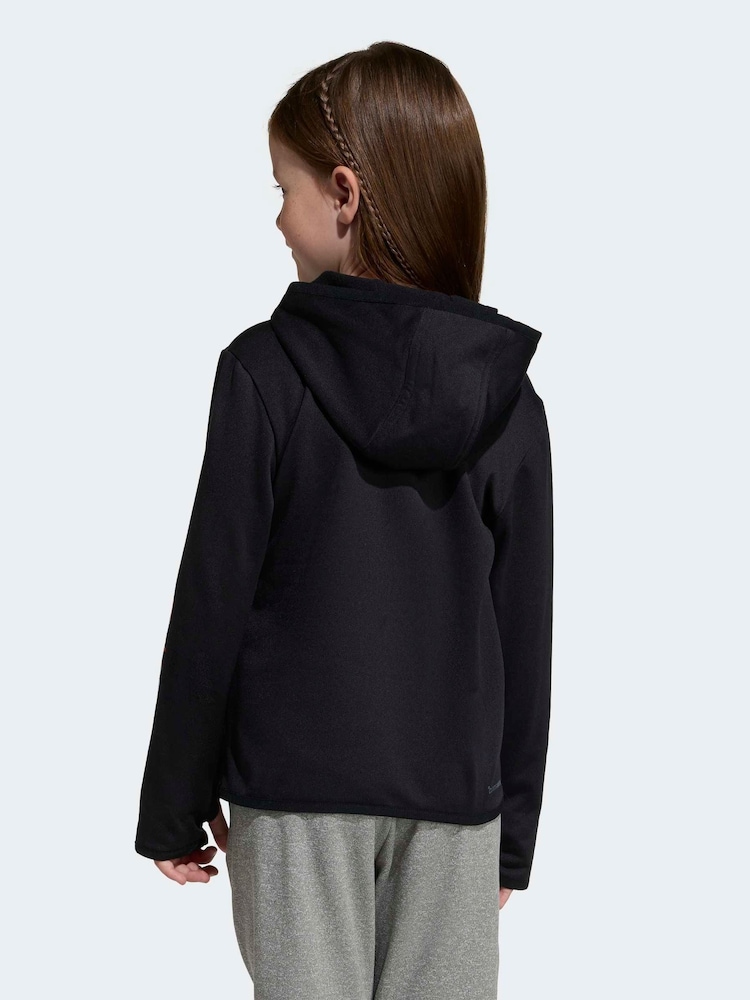 adidas Black Minecraft 3 Stripes Little Kids Thermal Hoodie - Image 2 of 6