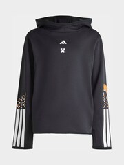 adidas Black Minecraft 3 Stripes Little Kids Thermal Hoodie - Image 6 of 6
