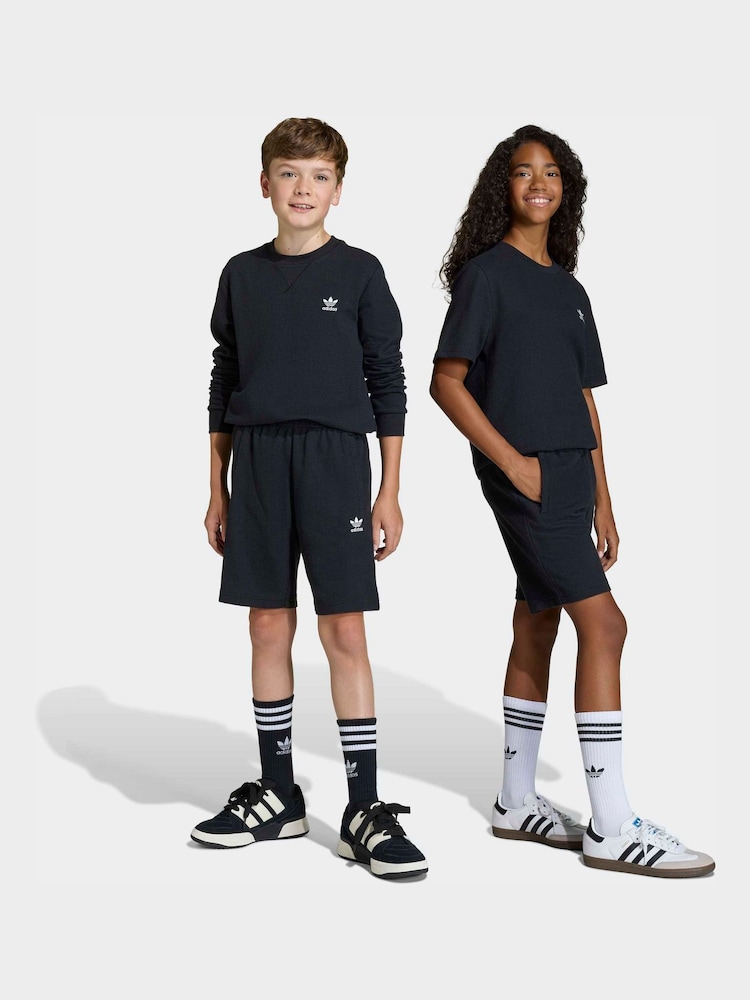 adidas Originals Black Waffle Shorts - Image 1 of 6