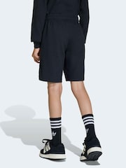 adidas Originals Black Waffle Shorts - Image 3 of 6