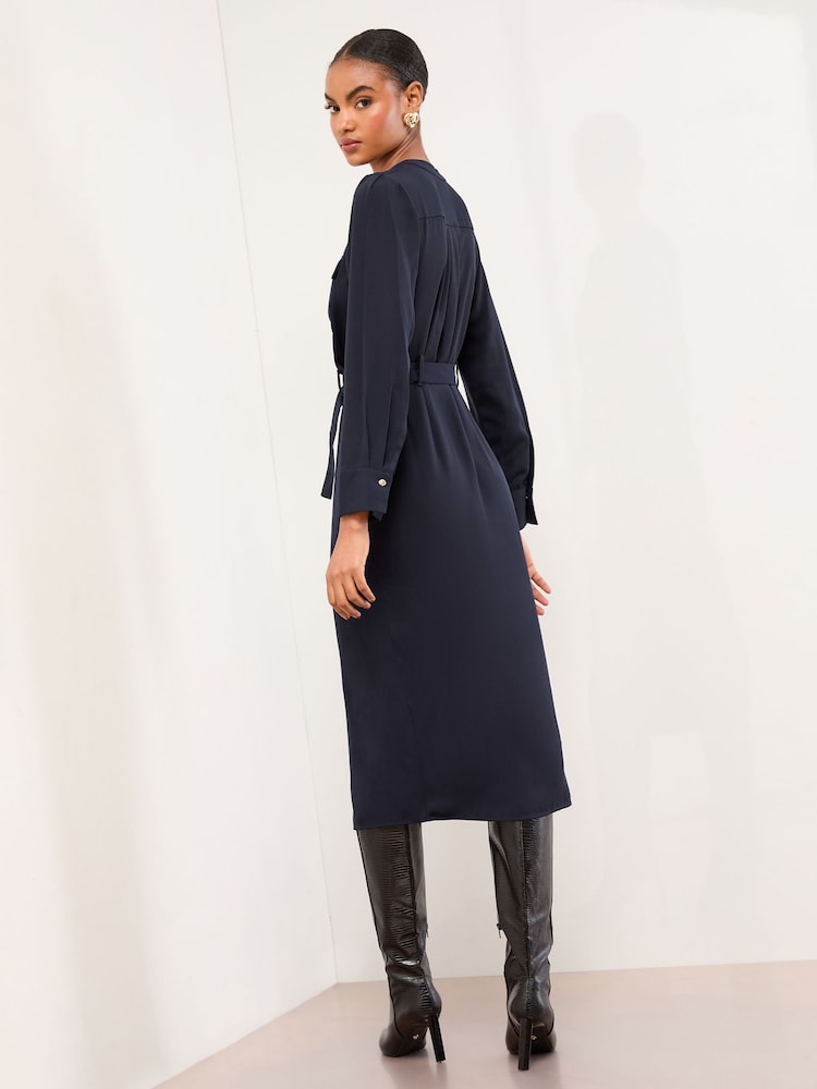 Lipsy Collarless Long Sleeve Shirt Dress - Imagem 5 de 5