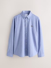 Light Blue Long Sleeve Brushed Oxford Shirt - Image 5 of 7