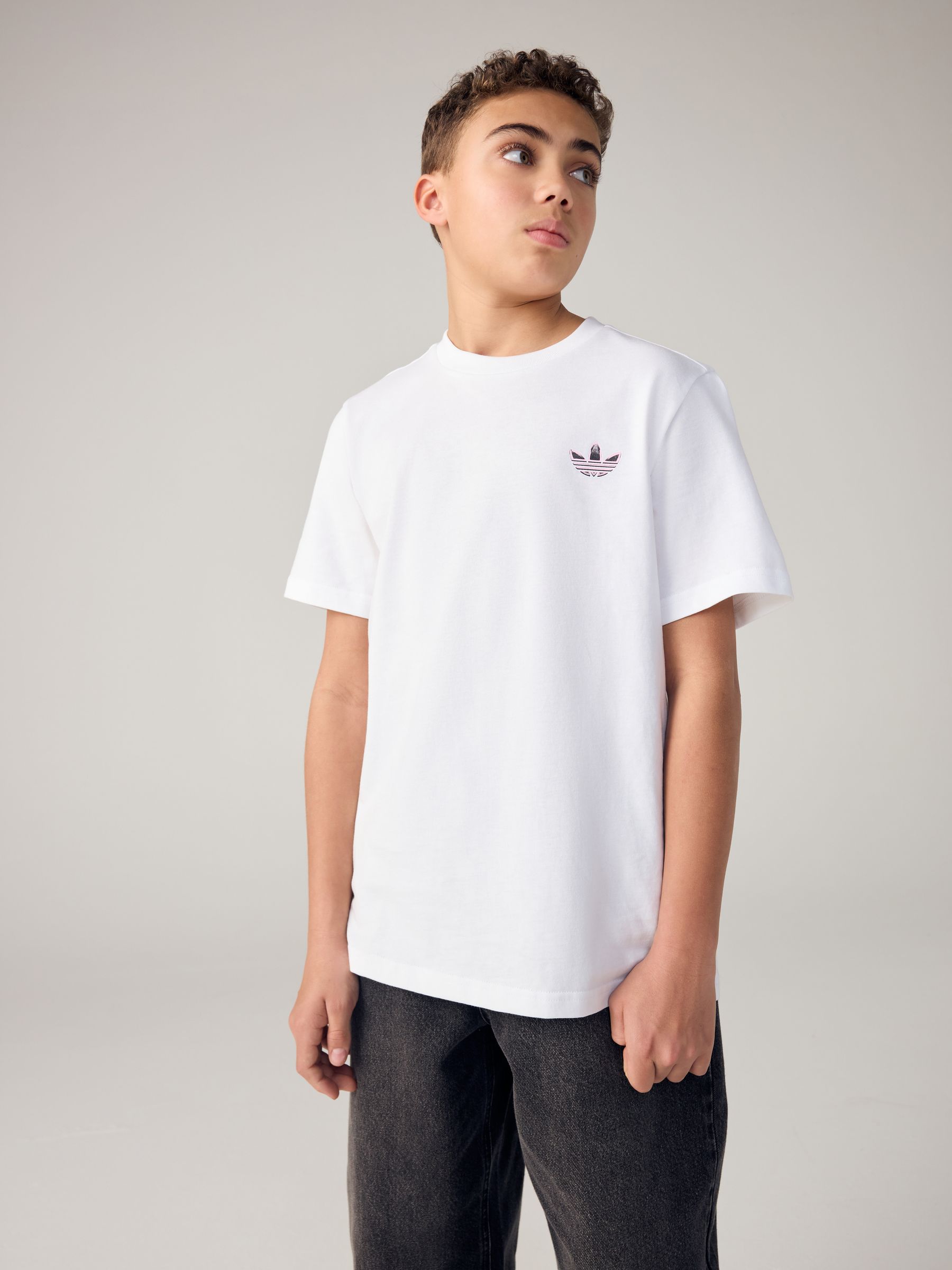 Buy adidas originals White Oversized Back Print T-Shirt from Next