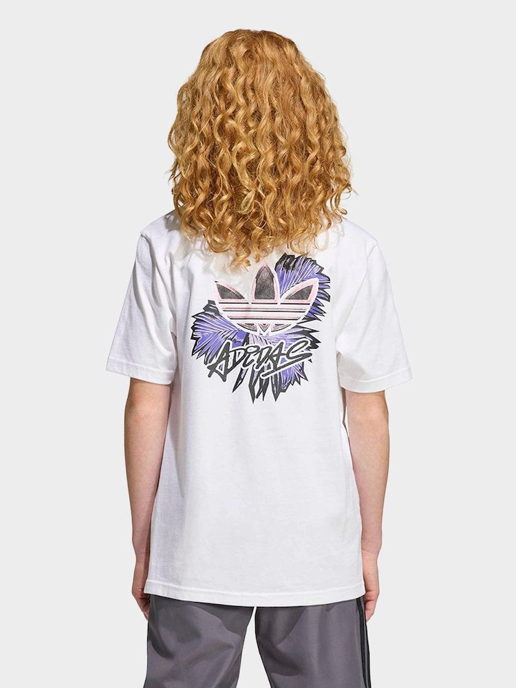 adidas originals White Oversized Back Print T-Shirt - Image 2 of 6