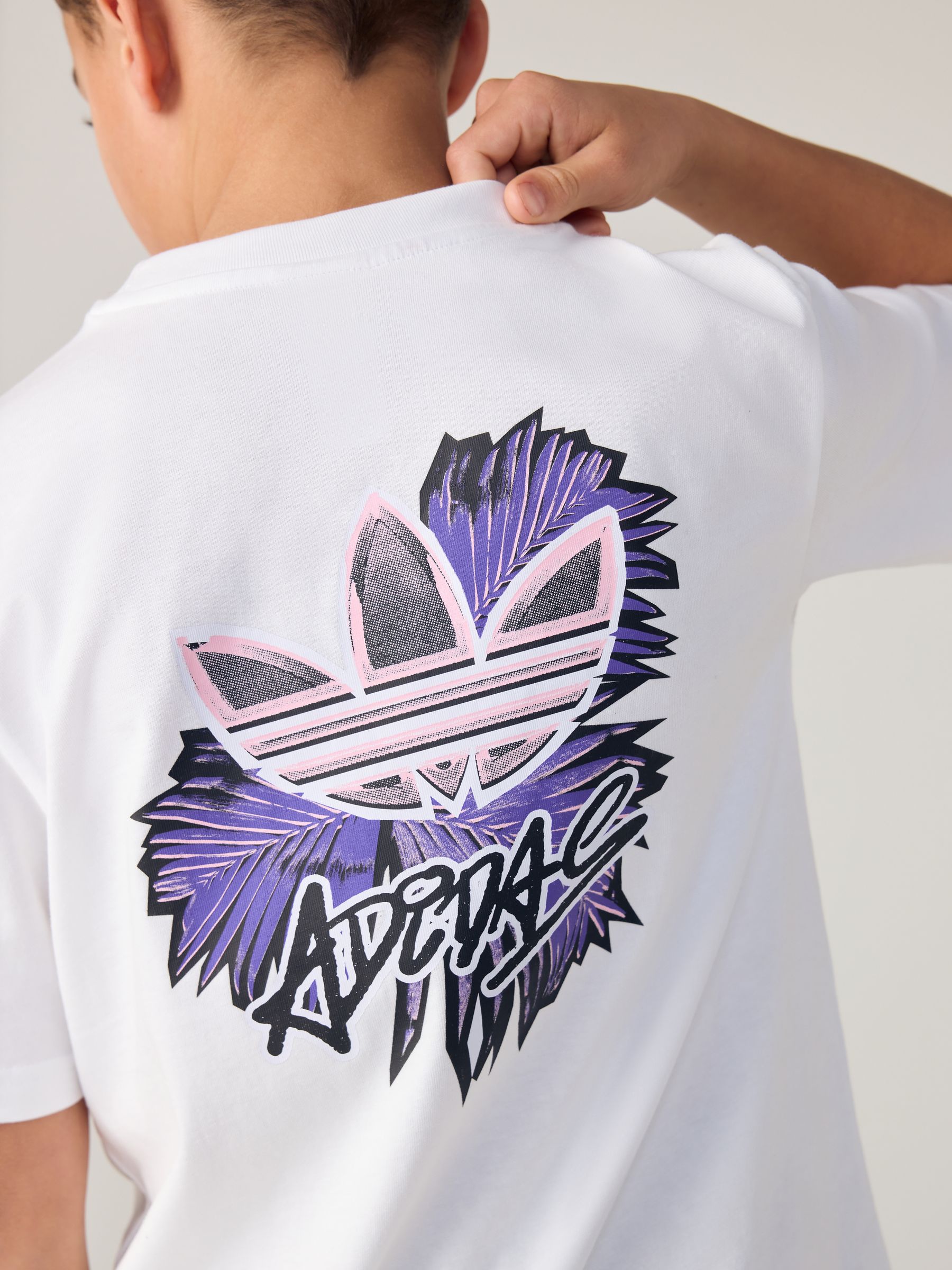 Buy adidas originals White Oversized Back Print T-Shirt from Next