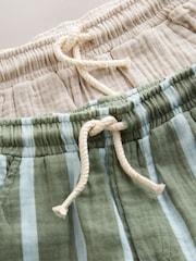 Neutral and Sage Green Striped - Trousers (3mths-7yrs) - 6의 이미지 4
