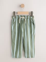 Neutral and Sage Green Striped - Trousers (3mths-7yrs) - 6의 이미지 5