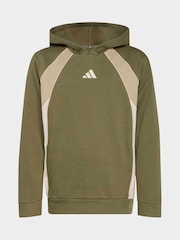 adidas Green Colourblock Hoodie - Image 7 of 7