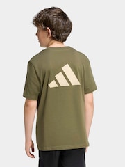 adidas Green Colourblock T-Shirt - Image 2 of 6