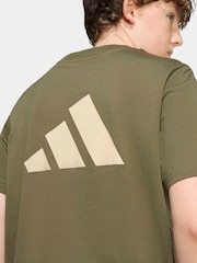adidas Green Colourblock T-Shirt - Image 4 of 6