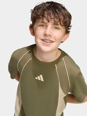 adidas Green Colourblock T-Shirt - Image 5 of 6