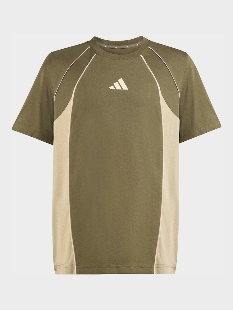 Verde - Tricou cu blocuri de culoare adidas - Imaginea 6 din 6 Verde - Tricou cu blocuri de culoare adidas - Imaginea 6 din 6
