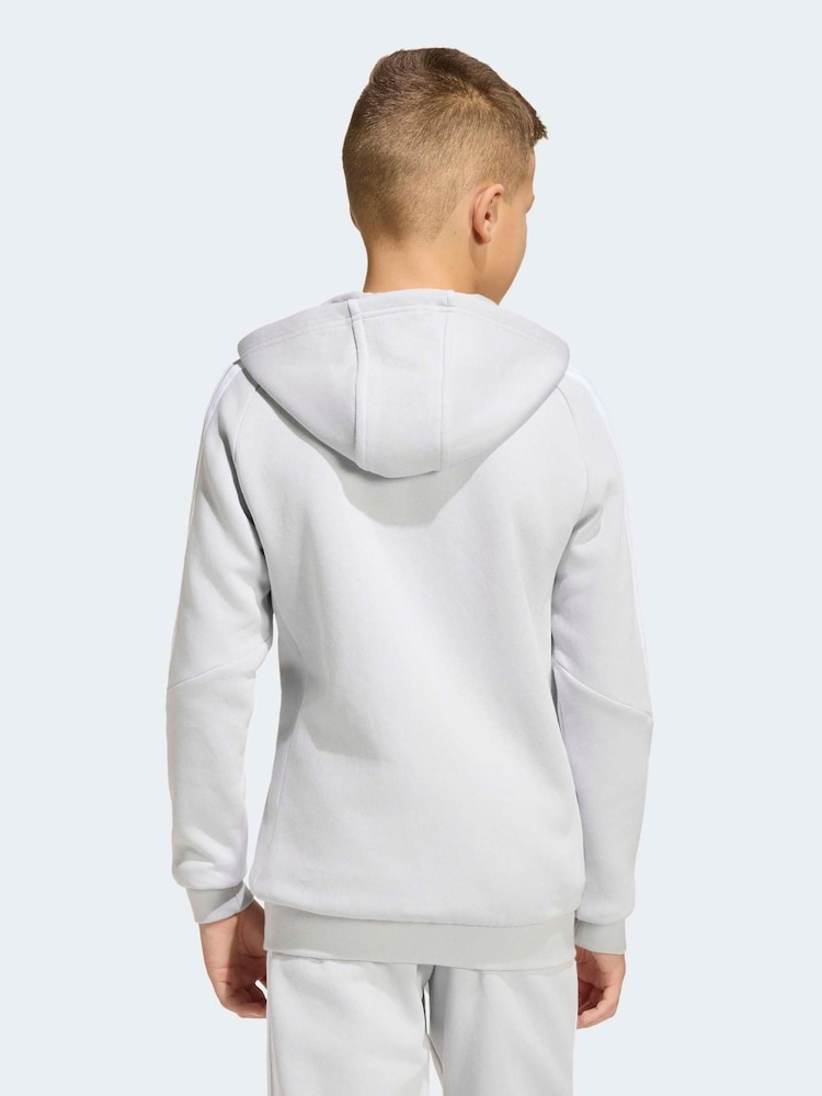 adidas Grey Tiro 26 League Zip Fleece Hoodie - Image 2 of 7