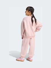 adidas Originals Pink Oversized  Sweat Top and Jogger Little Kids Set - Image 4 of 10
