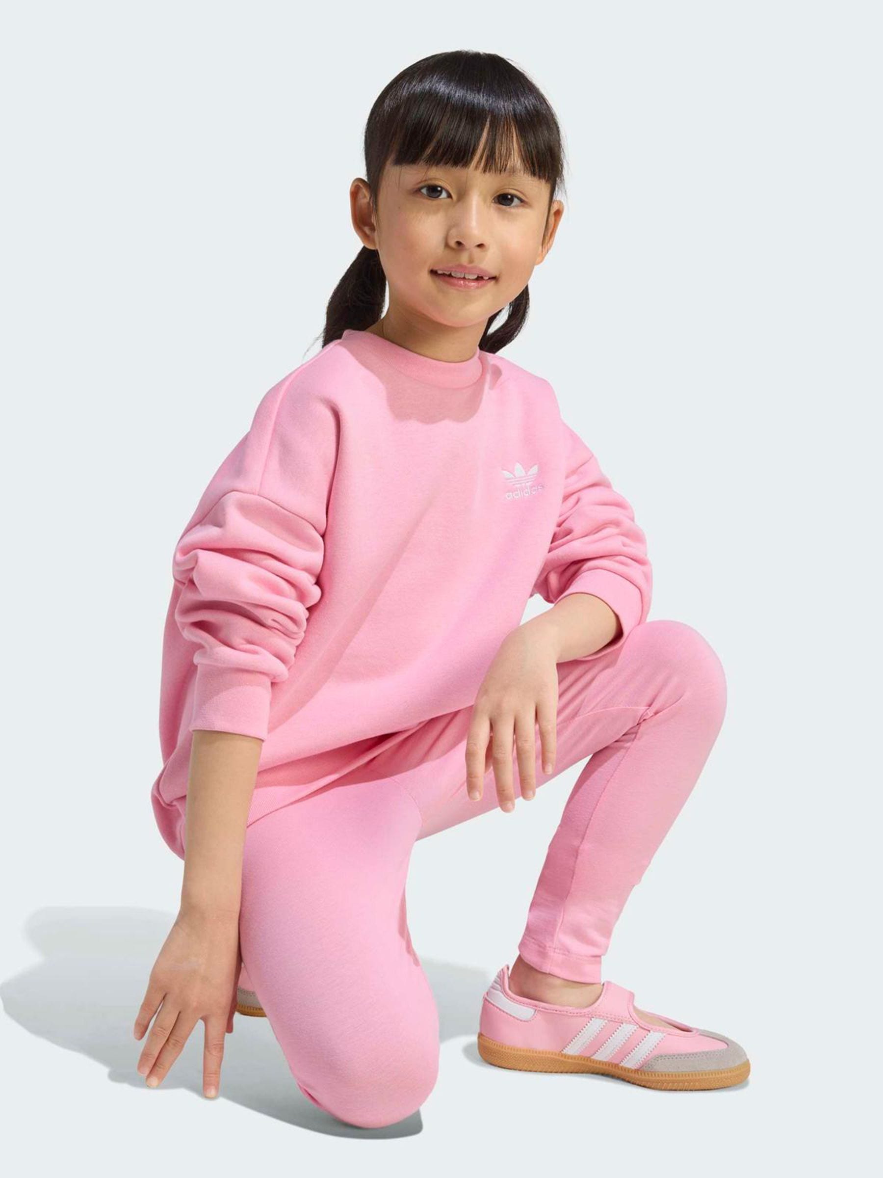 Buy adidas Originals Pink Oversized Sweatshirt & Leggings Little